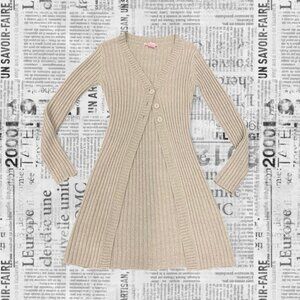 Junior's Y2K Cream Duster Cardigan